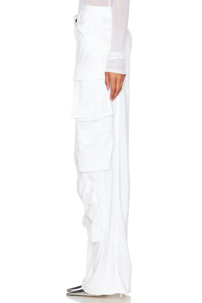 Duo Sequin Pant -White