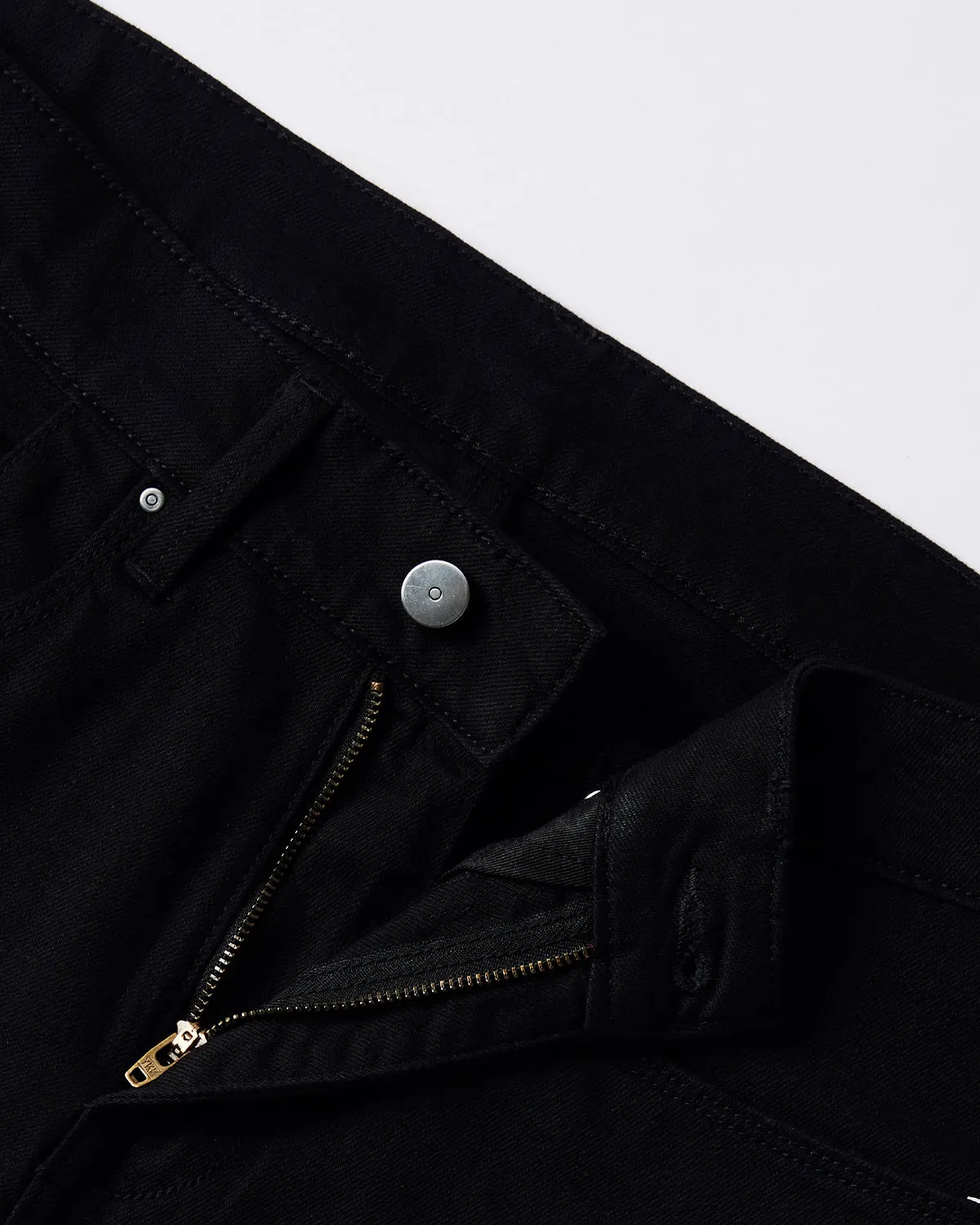 Ebony Slub Stretch Jeans - Black