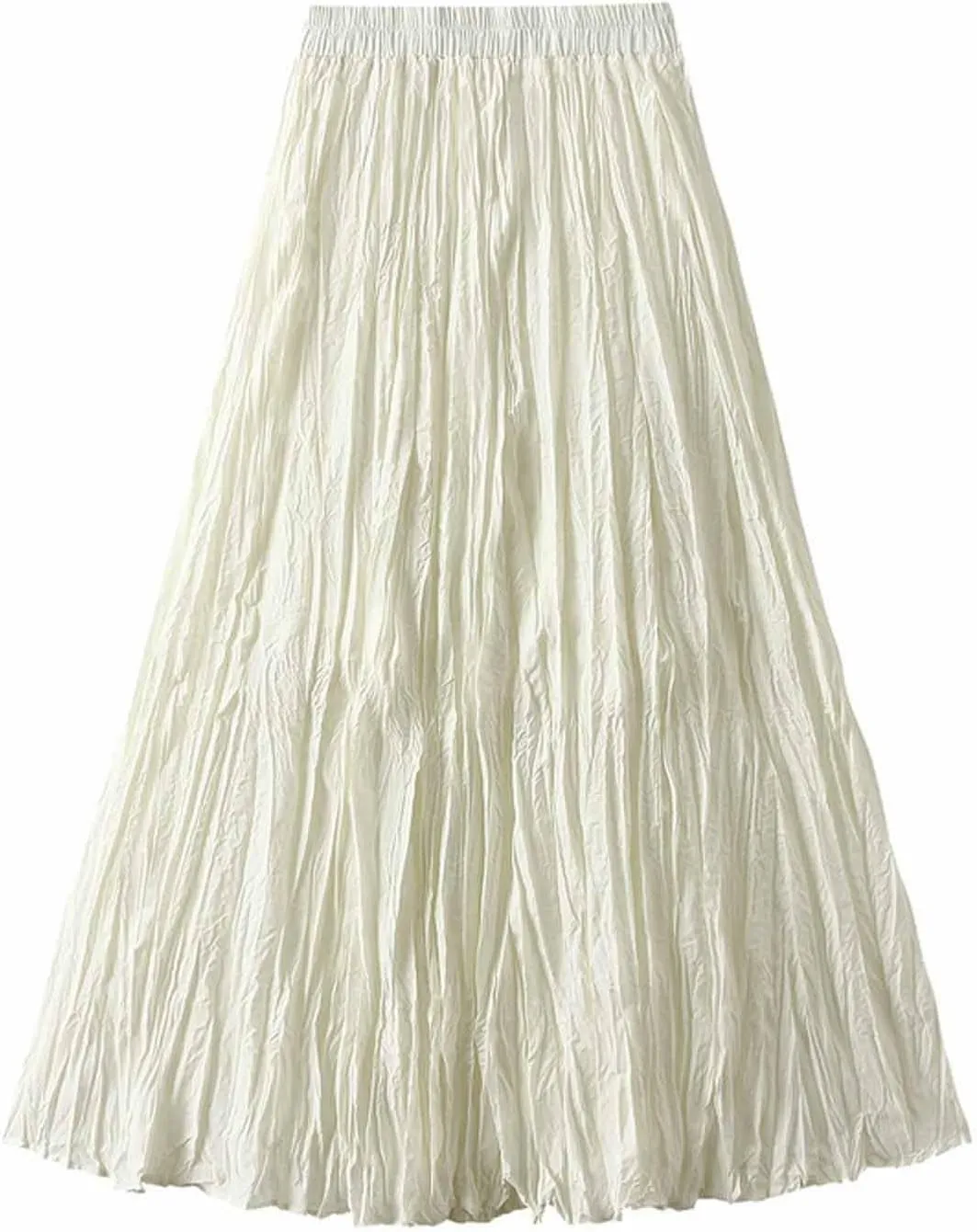 Fall Skirts for Women 2024 Pleated Swing Elastic Summer Long Skirt Casual Flowy a Line Spring Fall Midi Skirts