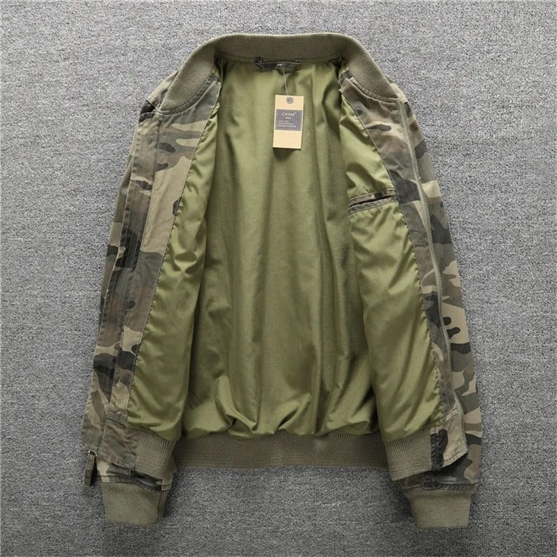 Fashion Zip Up Camo Denim Jacket / Stylish Men's Military Jackets / Alternative Clothing