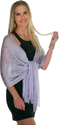 Glitter Lightweight So Soft Shawl Lavanda