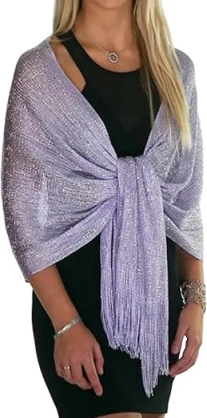Glitter Lightweight So Soft Shawl Lavanda