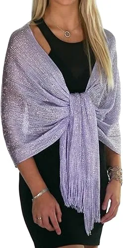 Glitter Lightweight So Soft Shawl Lavanda