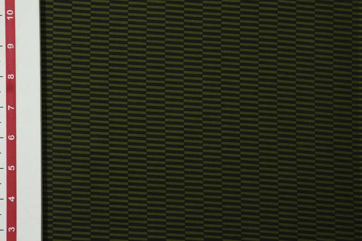 Green and Black Stripes Printed Cotton Cambric Fabric