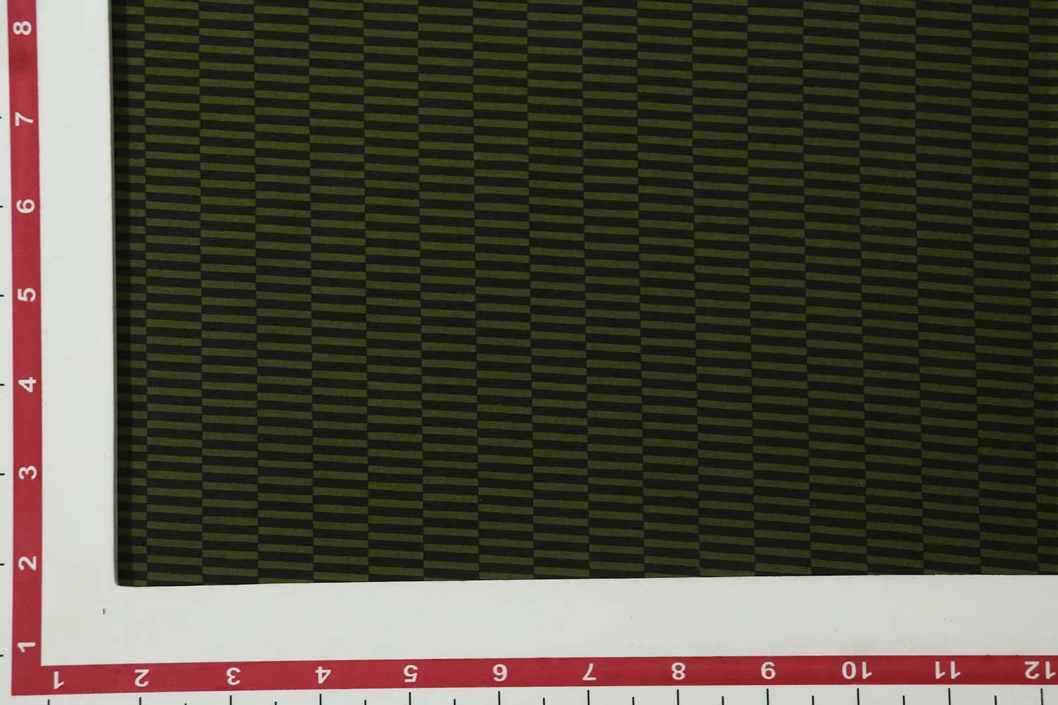 Green and Black Stripes Printed Cotton Cambric Fabric