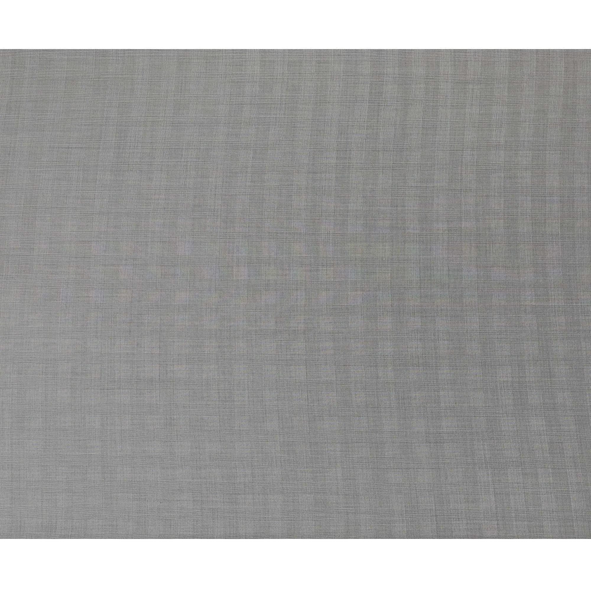 Grey Premium pure Italian Super 150's all wool suitn fabric in checks design-D16462