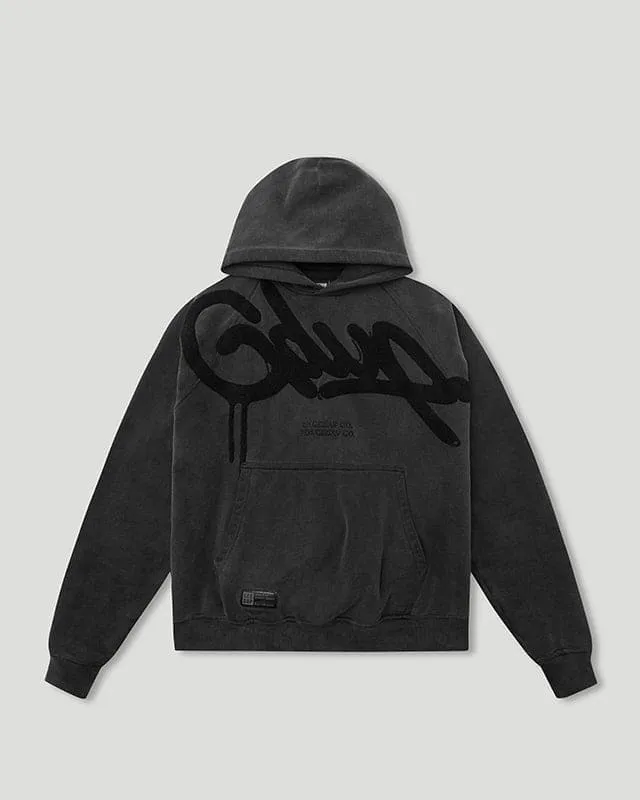 Handstyle Hoodie Vintage Washed Black