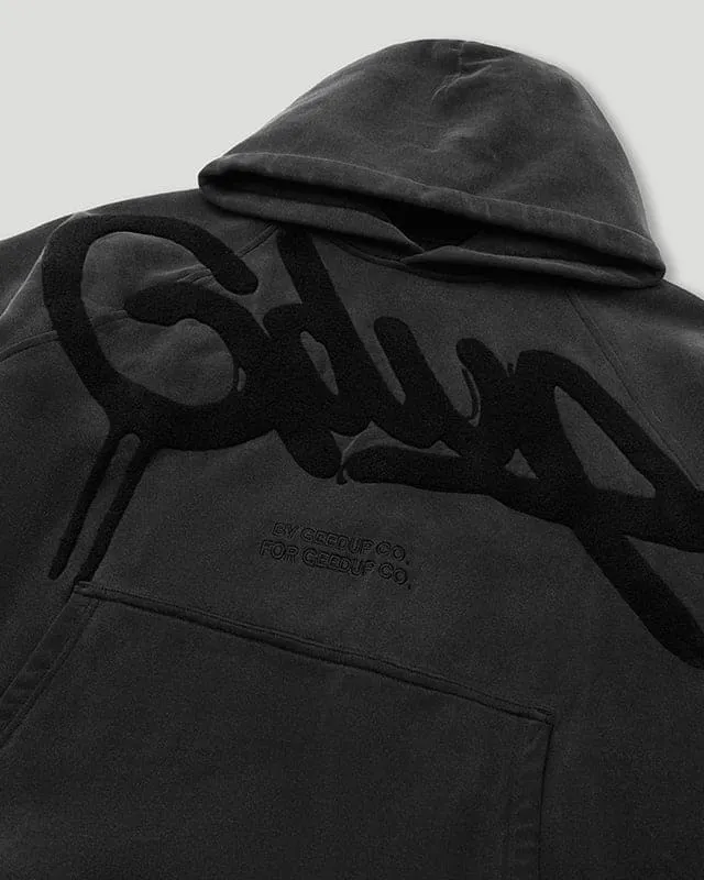 Handstyle Hoodie Vintage Washed Black