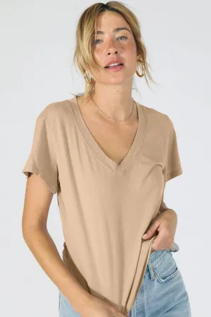 Hendrix Basic V Neck Camel