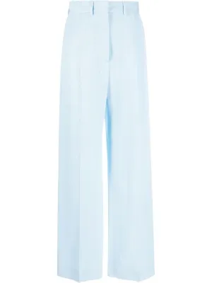 high-waisted wide-leg tailored trousers