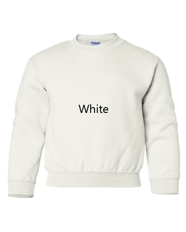 Highland Cow John Deere Farm Boy Embroidered YOUTH Crewneck Sweatshirt