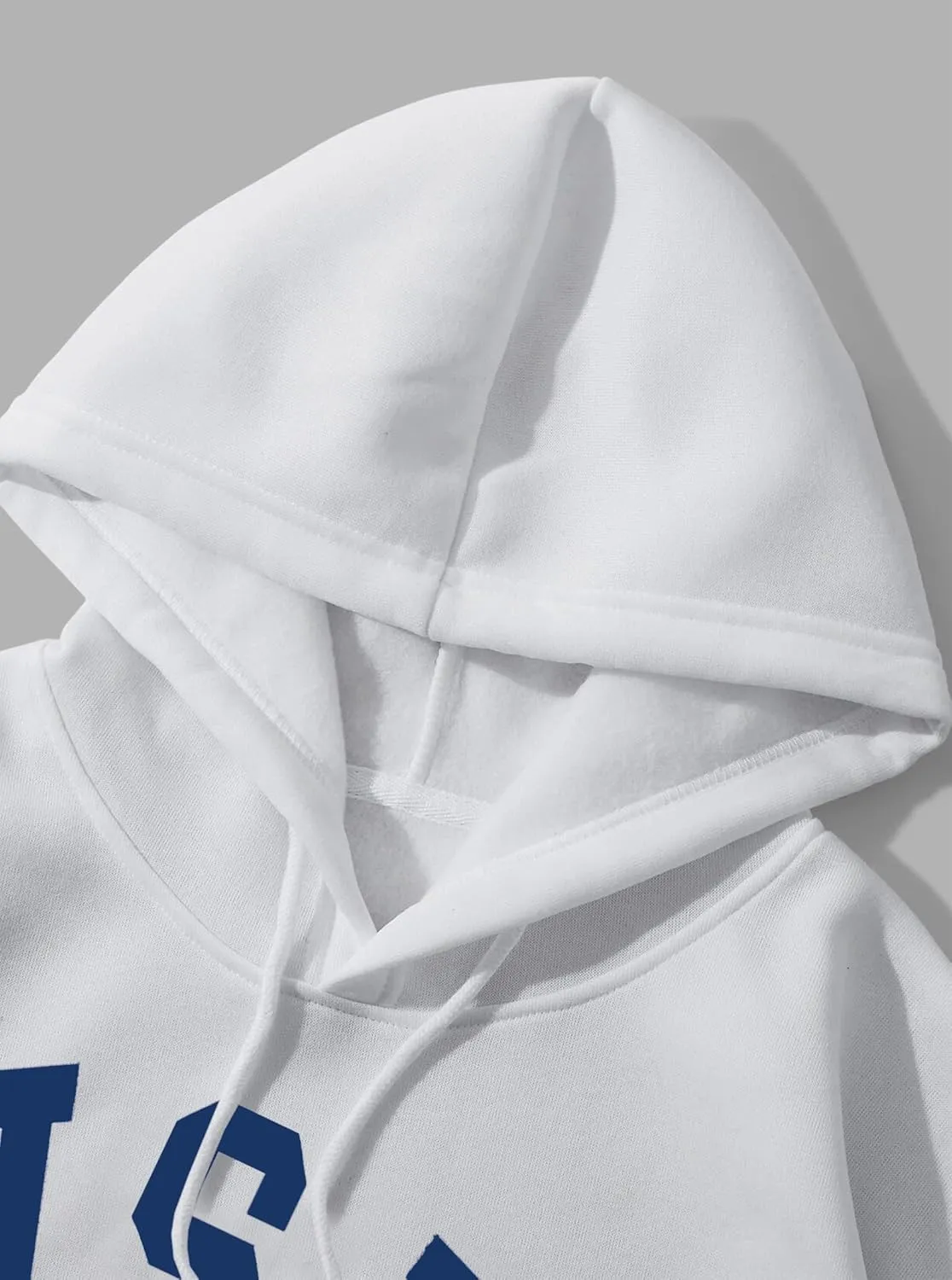 Hilinker Womens Graphic Long Sleeve Cropped Hoodies Drawstring Hooded Sweatshirt