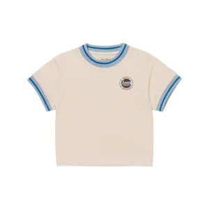 Honor The Gift Multi-Color Ringer Tee - Cream/Blue