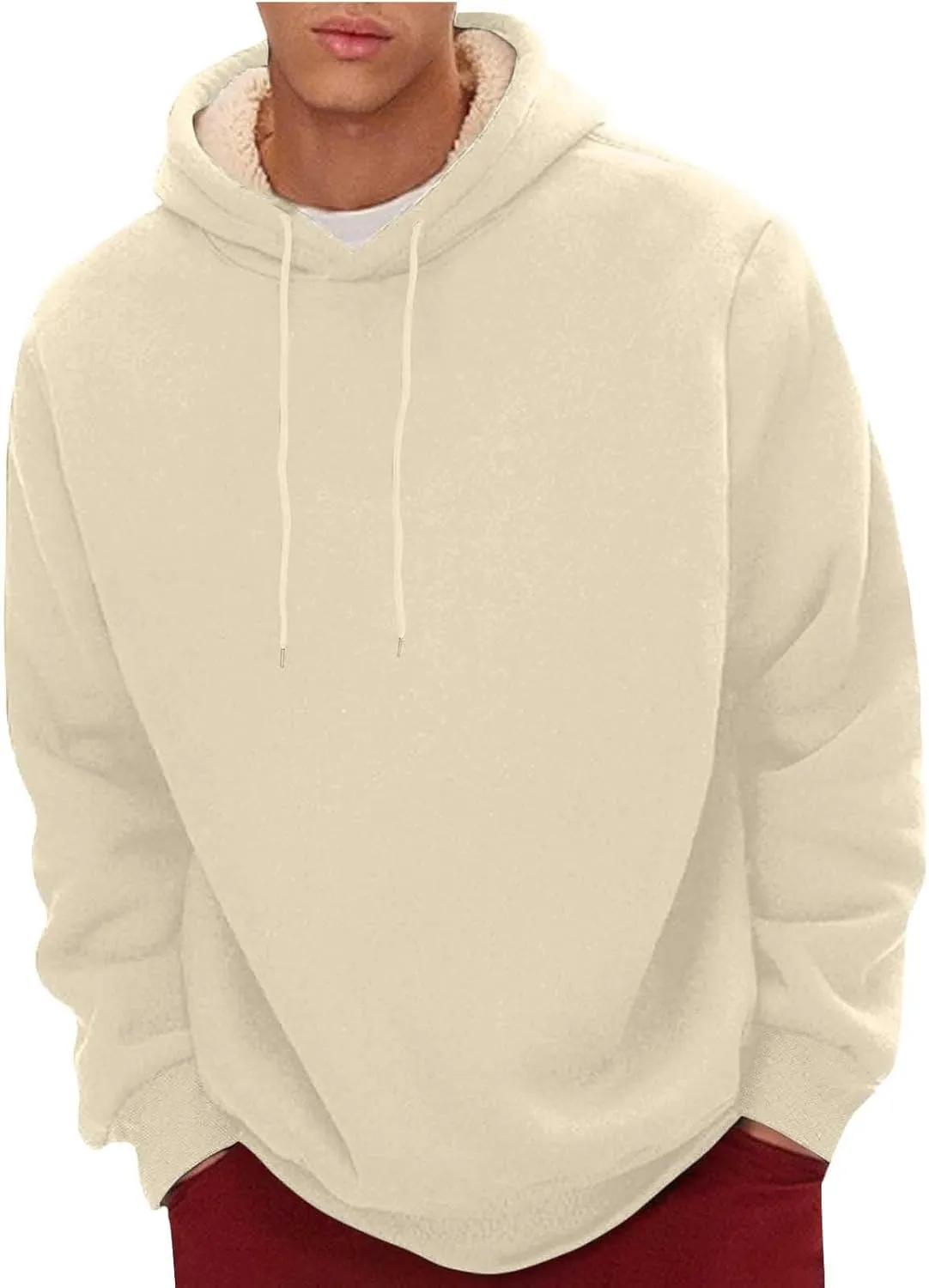 Hoodies for Men, Heavyweight Fleece Lined Sweatshirts, Mens Thermal Hooded Sweatshirt, Warm Winter Fashion Pullover