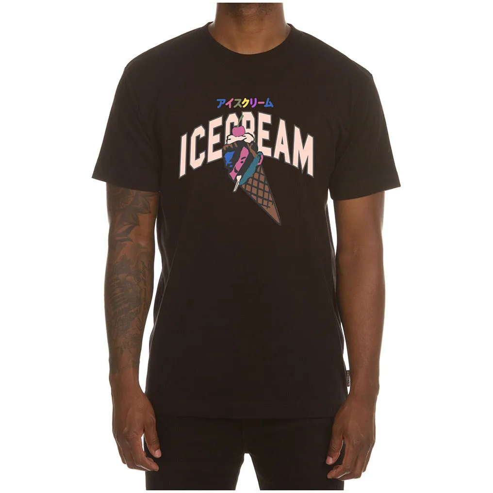 Ice Cream "Yike Stripes" SS Black Tee (421-8202)