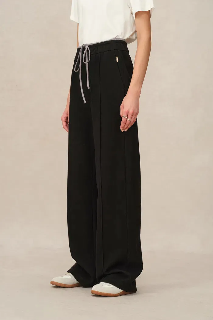 Icy Double-Waistband Casual Pants