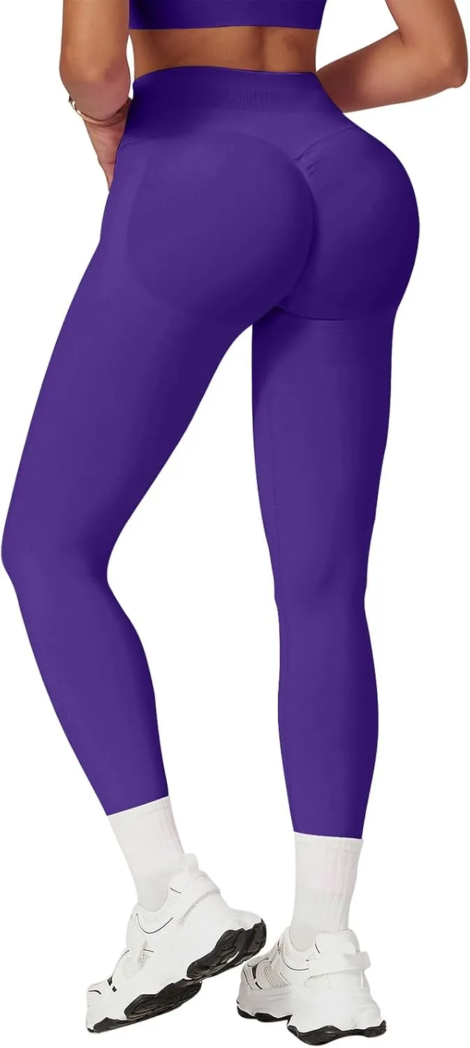 Impact Leggings for Women Hidden Scrunch Butt Leggings Seamless Workout Gym Yoga Pants Compression Tummy Control