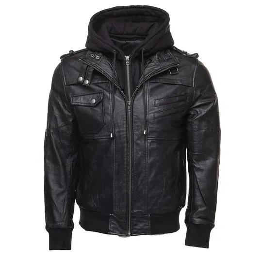Iron Hawk Hooded Bomber Jacket