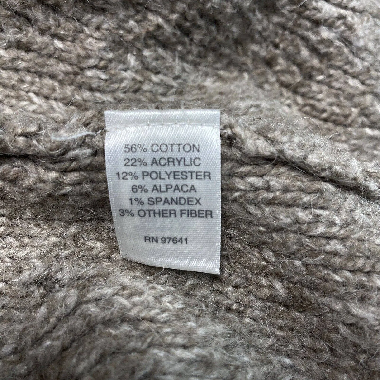 J. Jill Knit Cardigan Sz Medium Taupe/Brown Neutral Open Front Long Sweater EUC