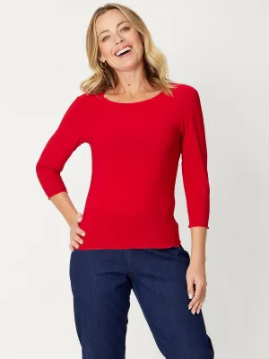 JERSEY BODY TOP - Red 6214 - sw