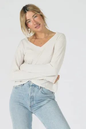Jimi Long Sleeve V-Neck Sugar
