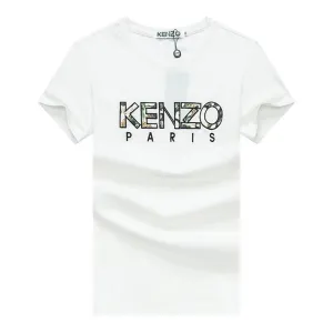 Kenz Industry Lightweight Front Logo Round neck-White