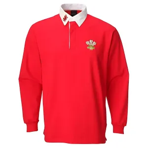 Kids' Traditional Long Sleeve Welsh Red Rugby Shirts Age 11-12 Years