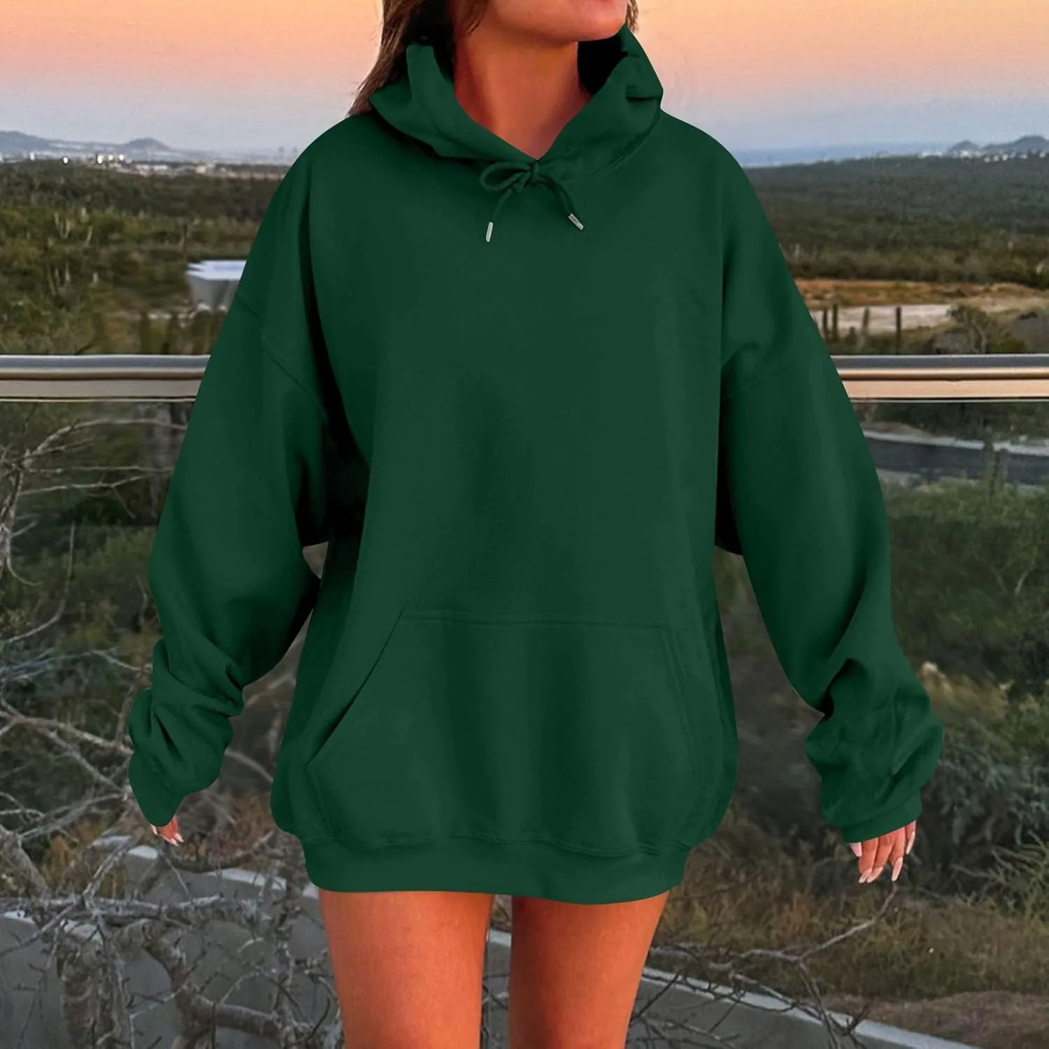 lcyhony Womens Fleece Oversized Hoodies Y2k Fashion Cute Sweatshirts Casual Loose Long Comfrt Hoodies Pullover with Pockets