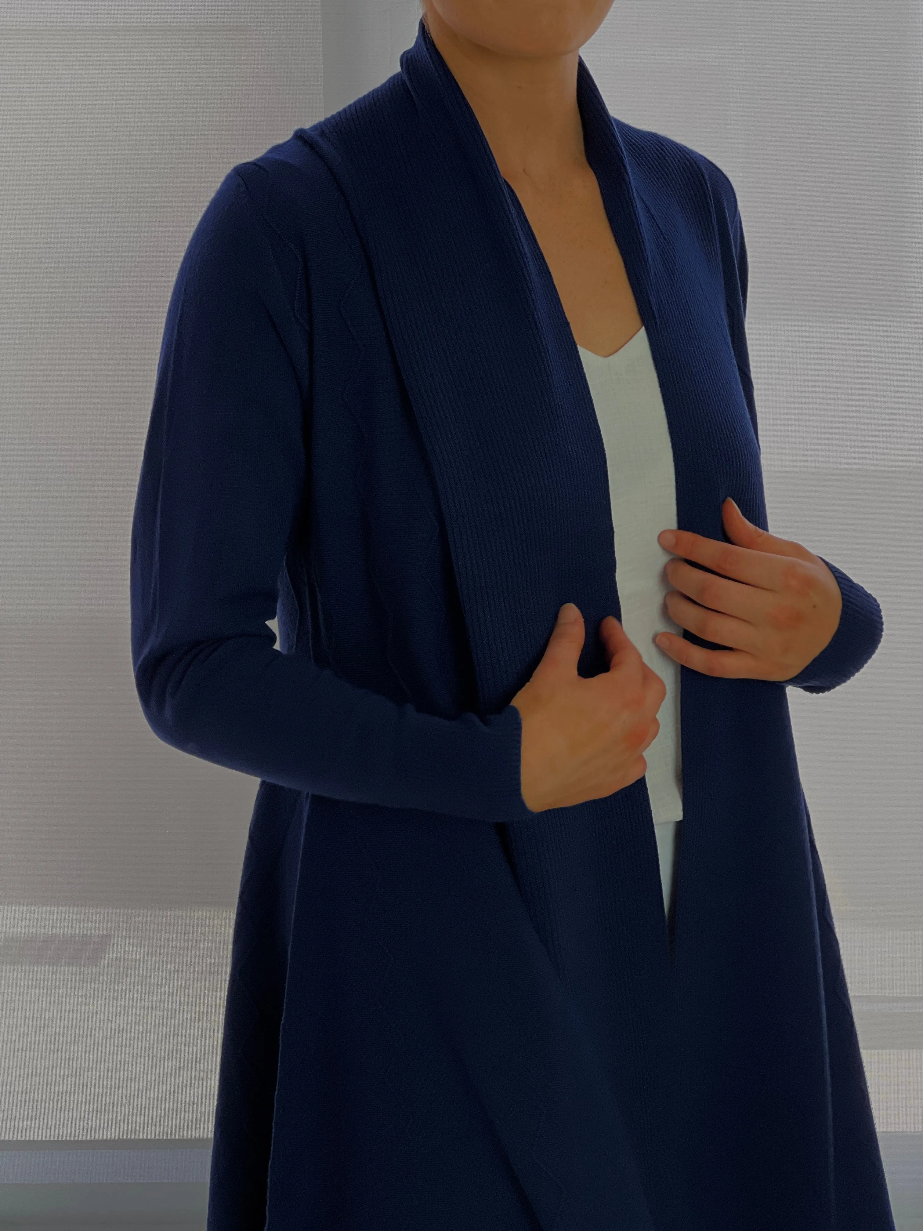 Leo Navy Knit Cardigan