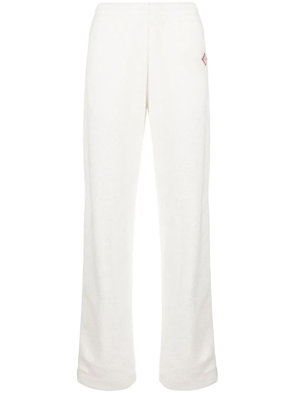 logo-patch side-stripe fleece track pants