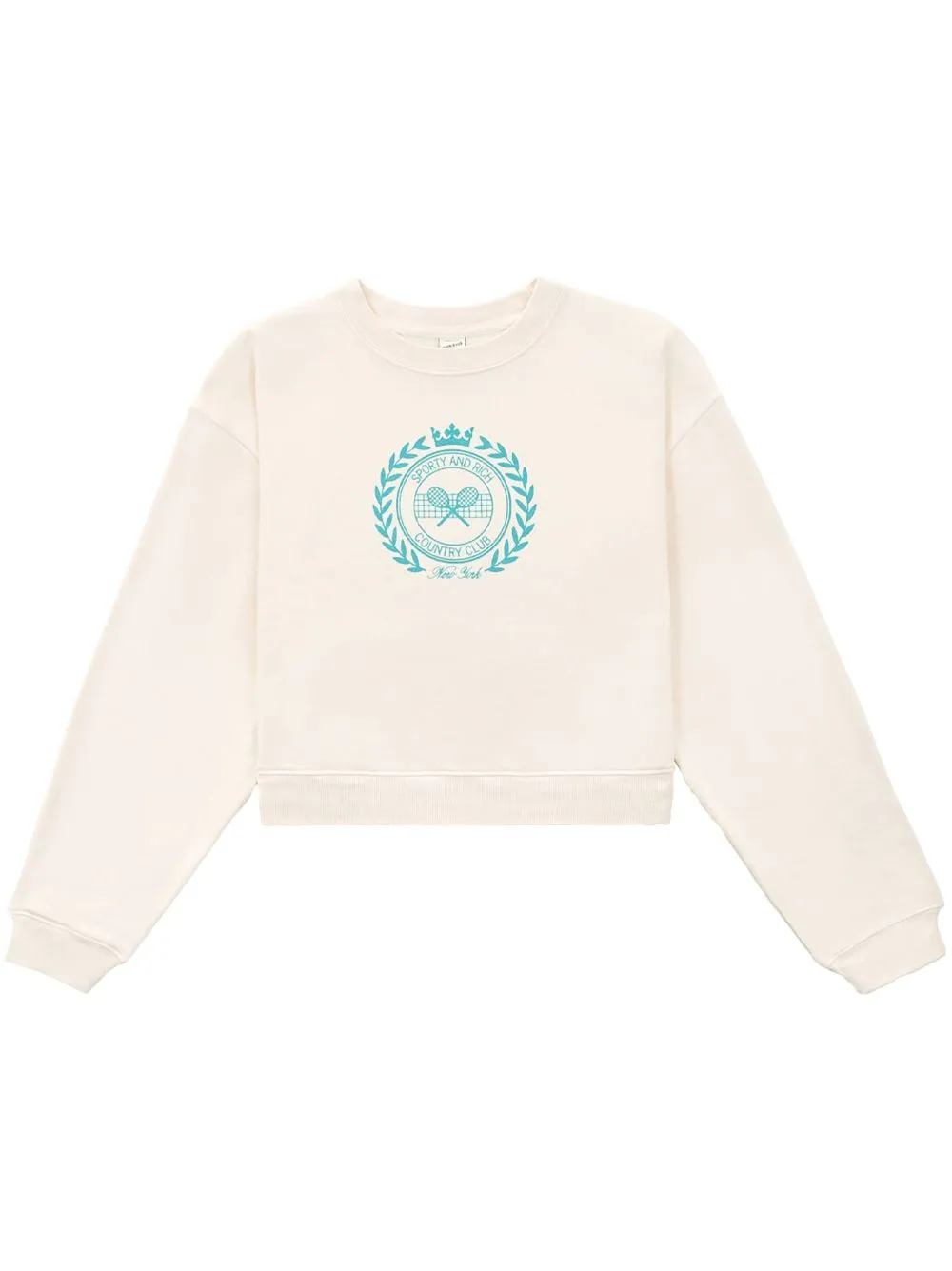 logo-print cotton cropped sweatshirt