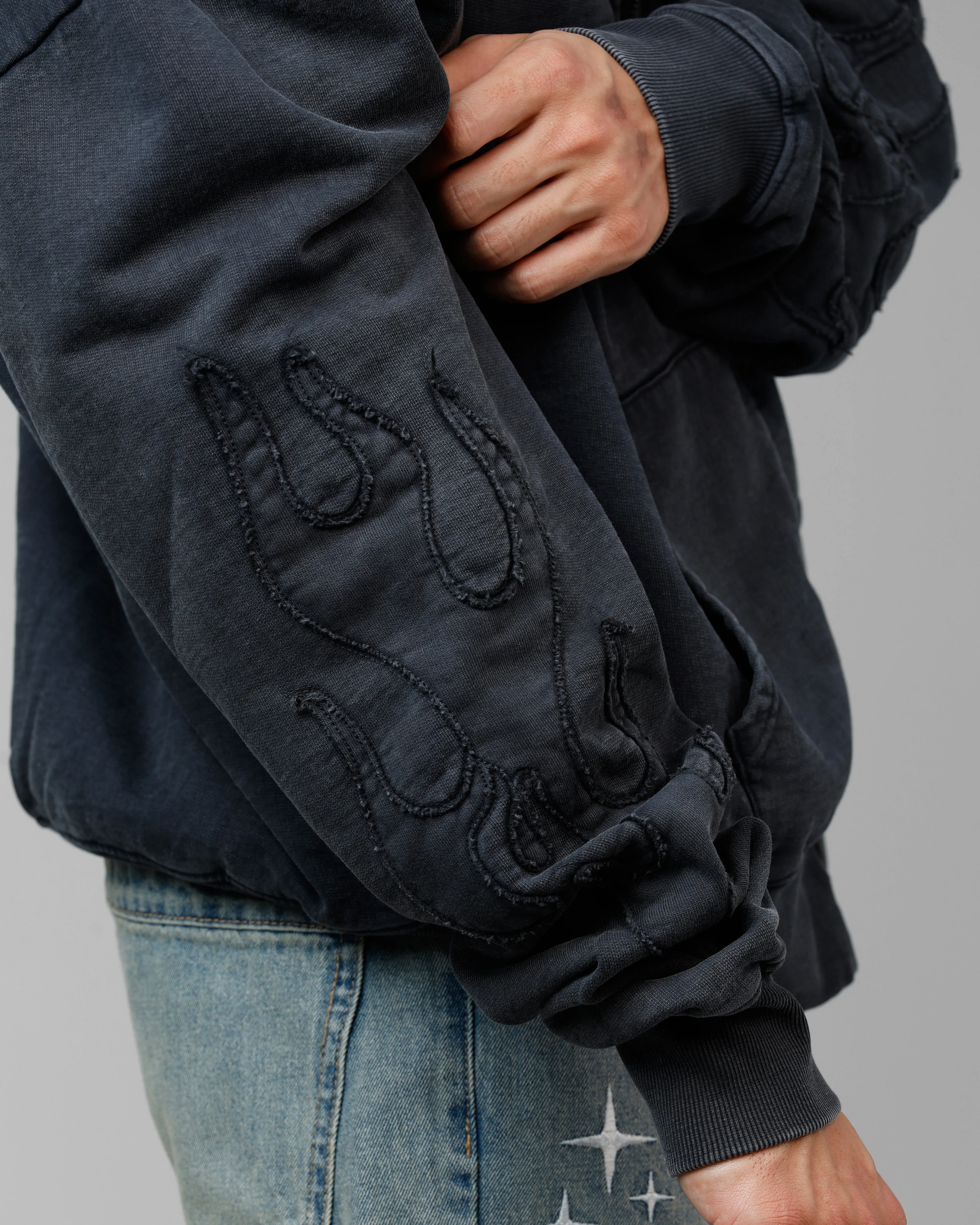 Loiter Inferno Hoodie Washed Black