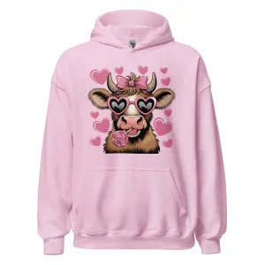 Love Highland Pink - Cozy Valentine’s Day Hoodie - Romantic Designs for 2025