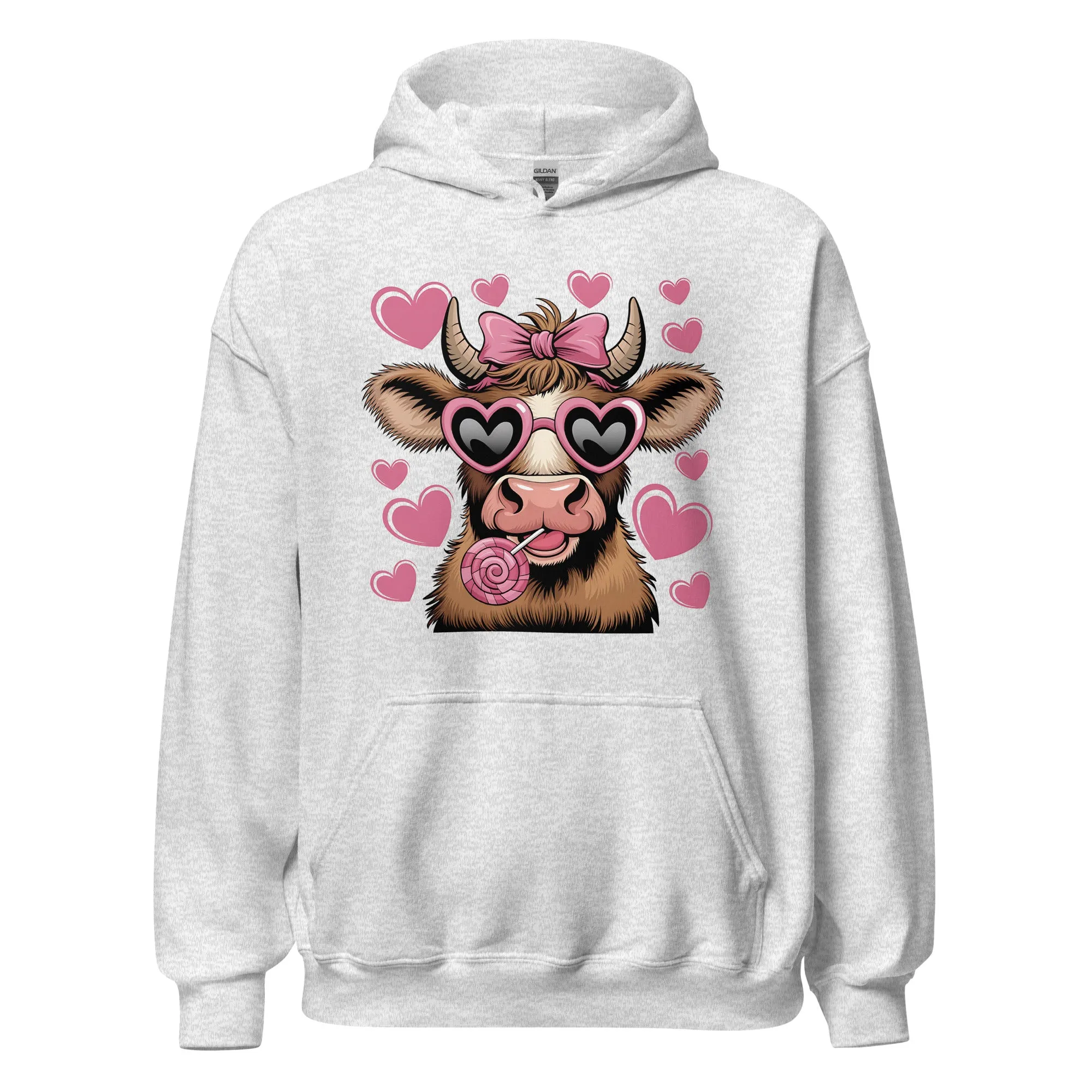 Love Highland Pink - Cozy Valentine’s Day Hoodie - Romantic Designs for 2025