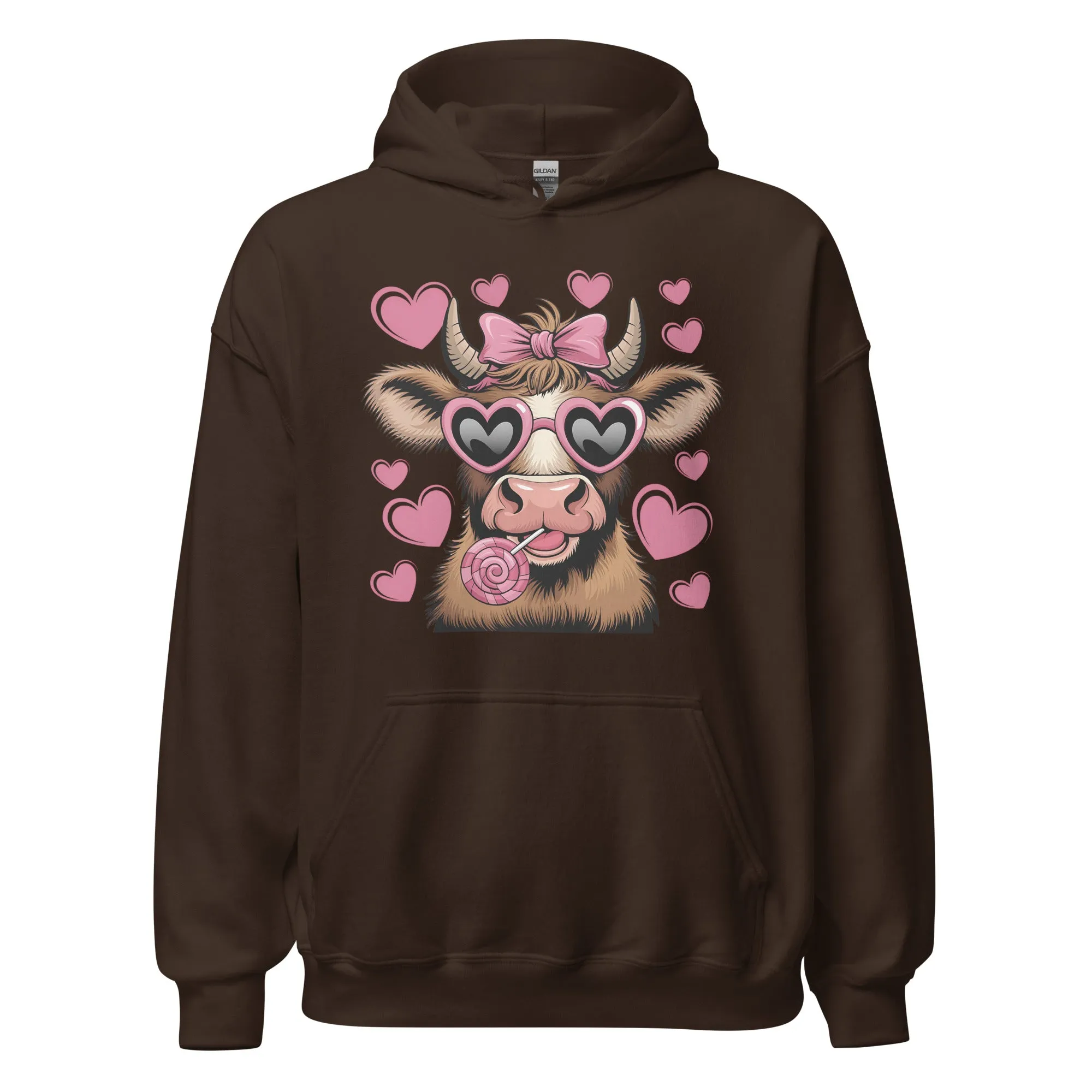 Love Highland Pink - Cozy Valentine’s Day Hoodie - Romantic Designs for 2025