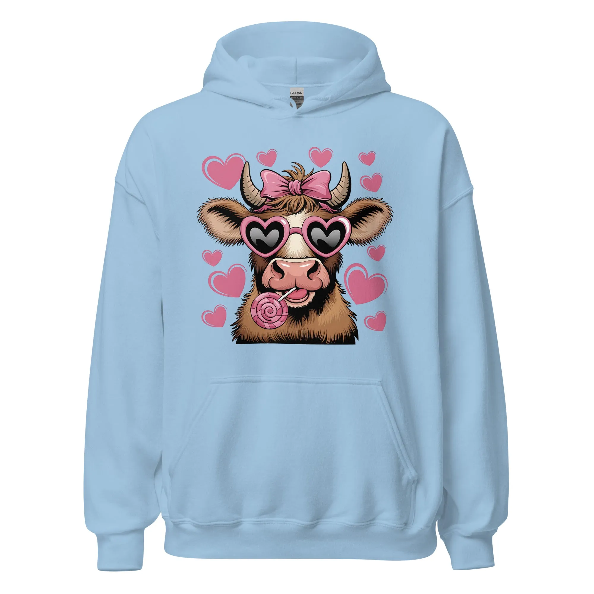 Love Highland Pink - Cozy Valentine’s Day Hoodie - Romantic Designs for 2025