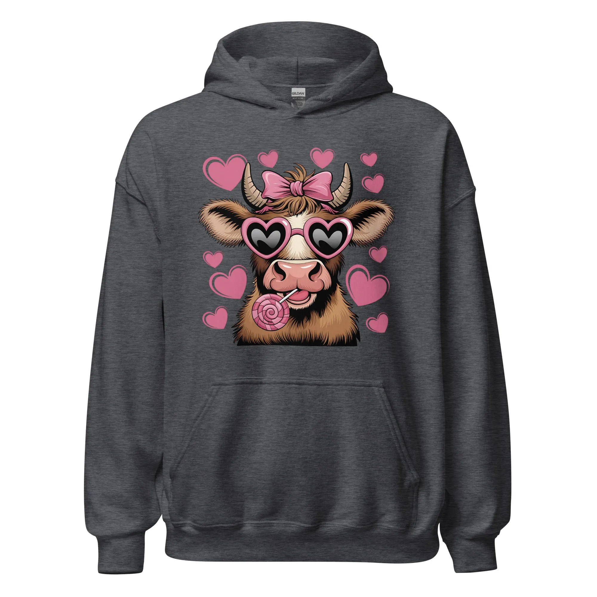 Love Highland Pink - Cozy Valentine’s Day Hoodie - Romantic Designs for 2025