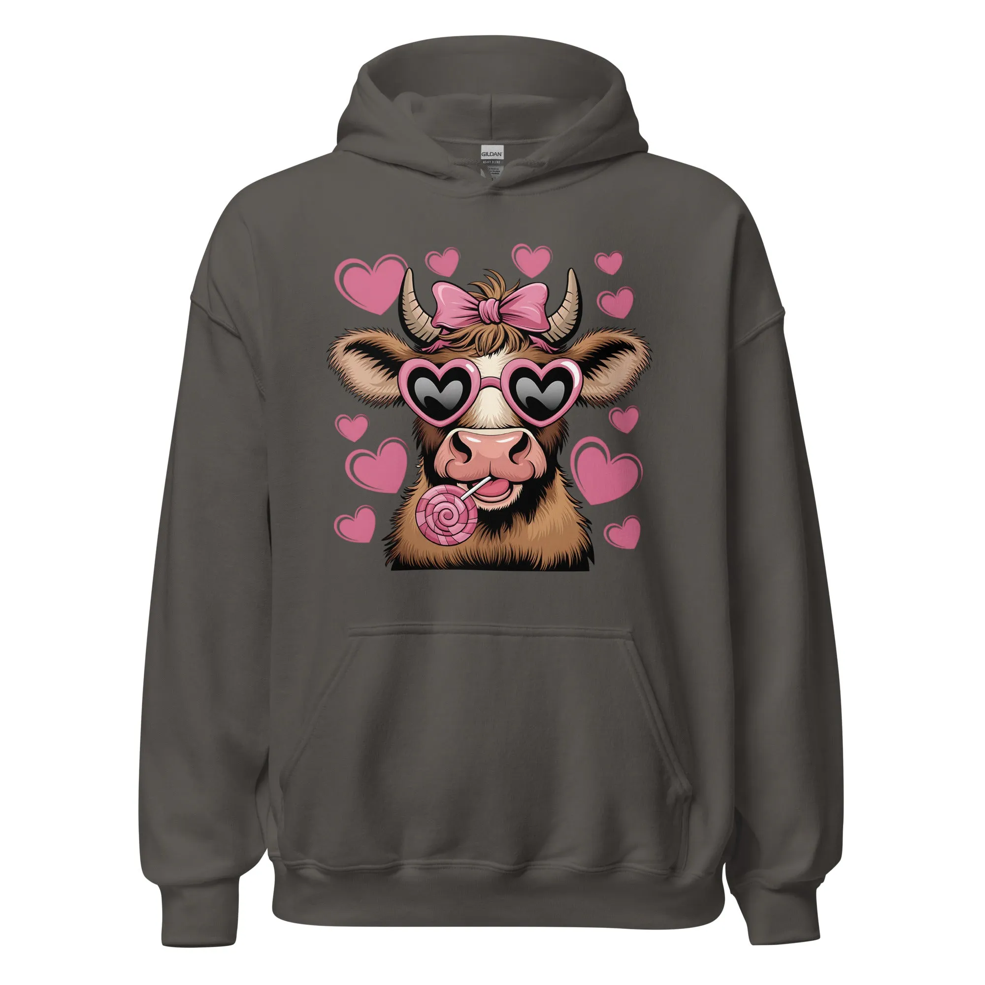 Love Highland Pink - Cozy Valentine’s Day Hoodie - Romantic Designs for 2025