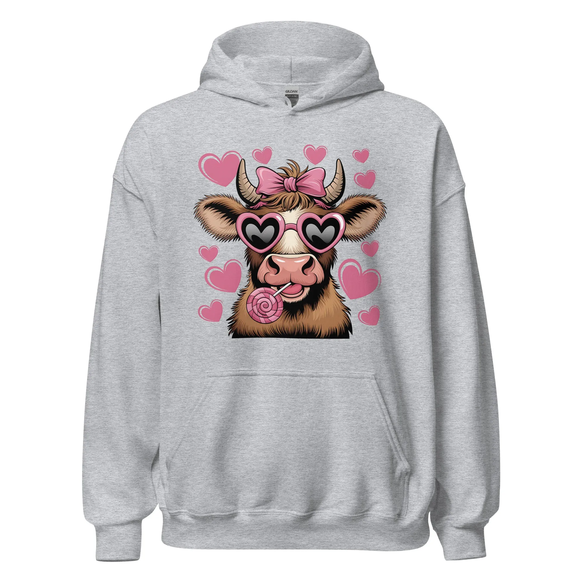 Love Highland Pink - Cozy Valentine’s Day Hoodie - Romantic Designs for 2025