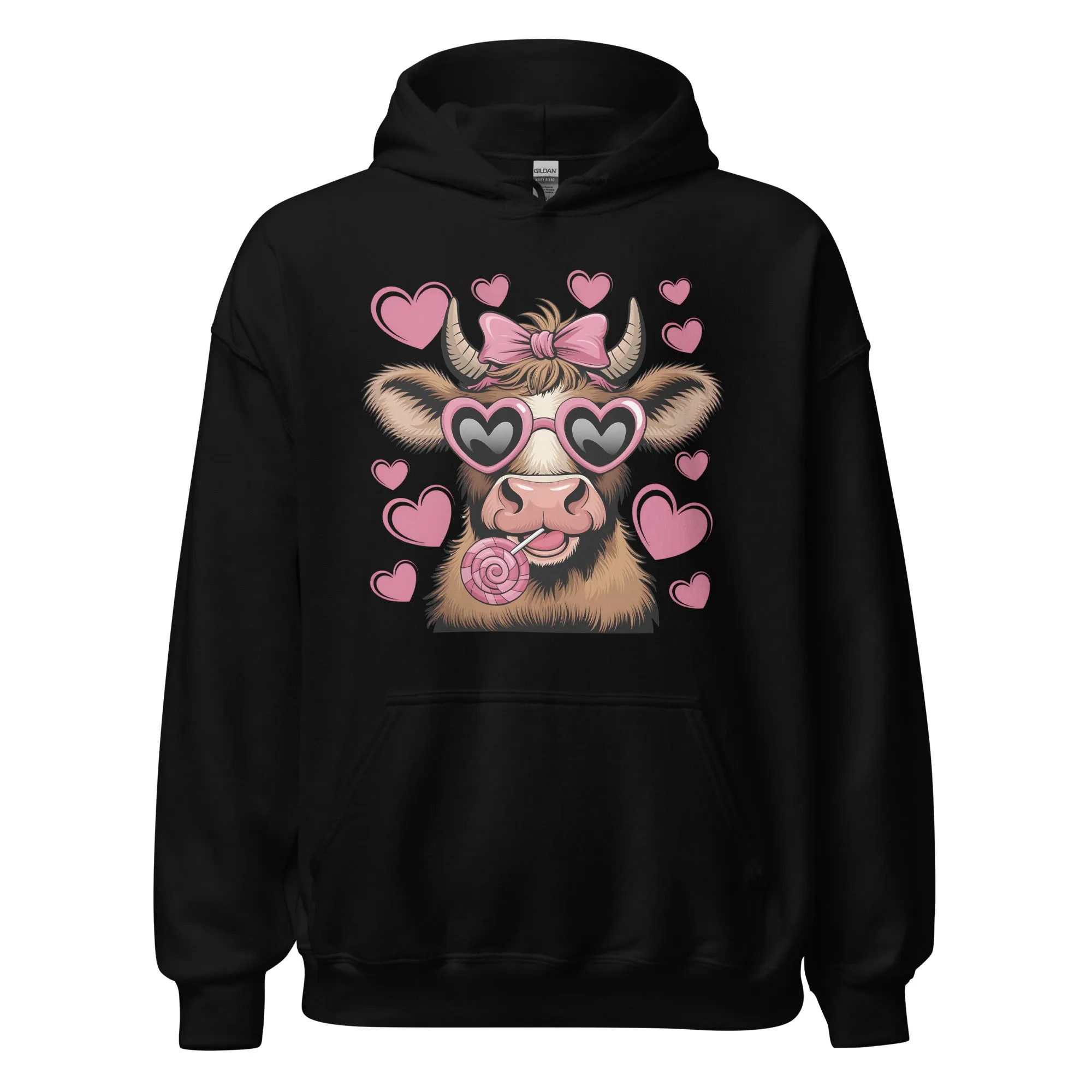 Love Highland Pink - Cozy Valentine’s Day Hoodie - Romantic Designs for 2025