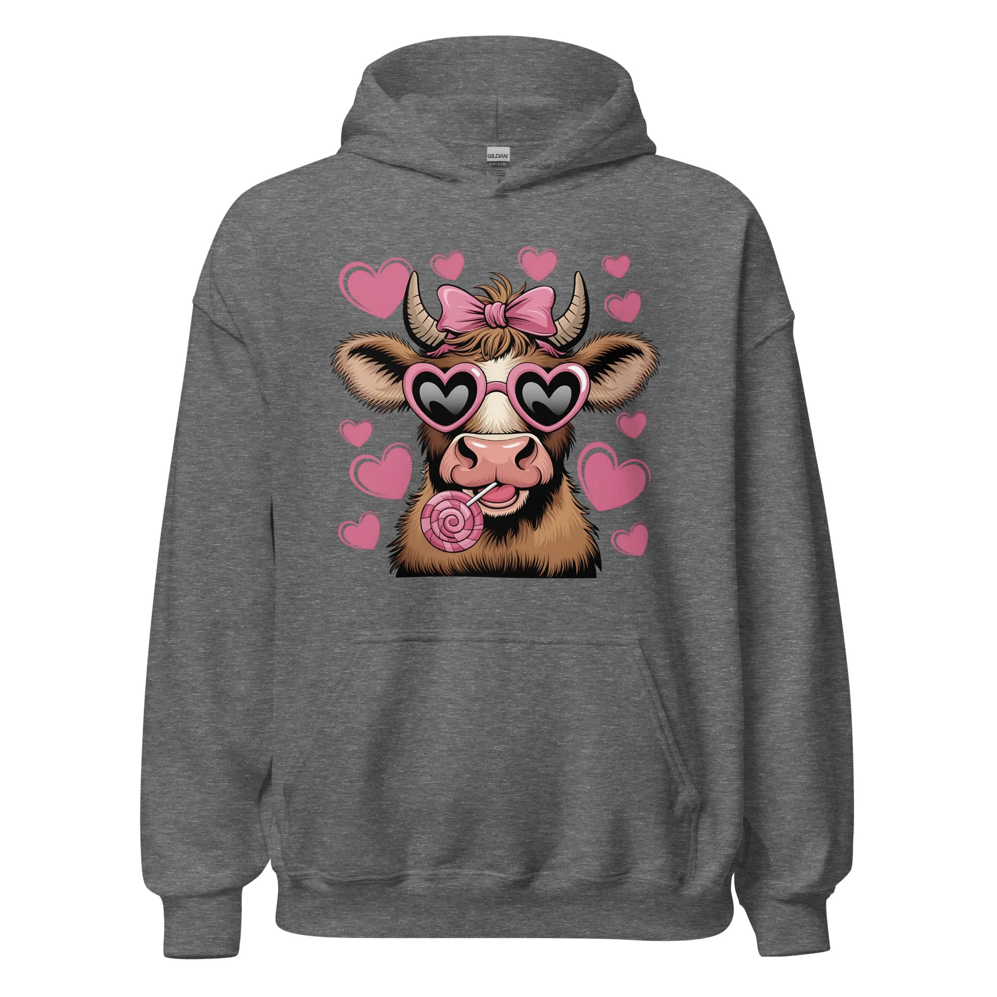 Love Highland Pink - Cozy Valentine’s Day Hoodie - Romantic Designs for 2025