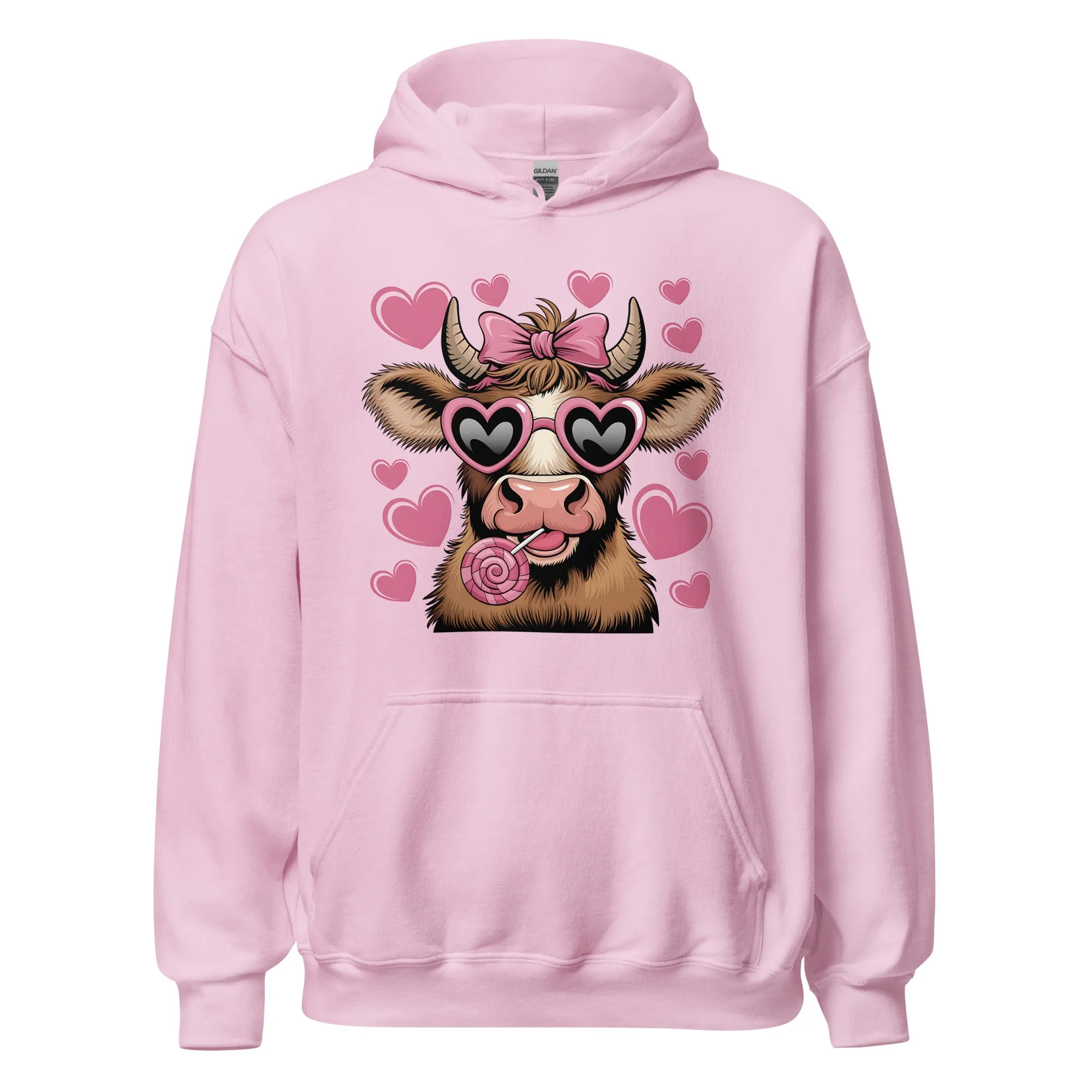 Love Highland Pink - Cozy Valentine’s Day Hoodie - Romantic Designs for 2025