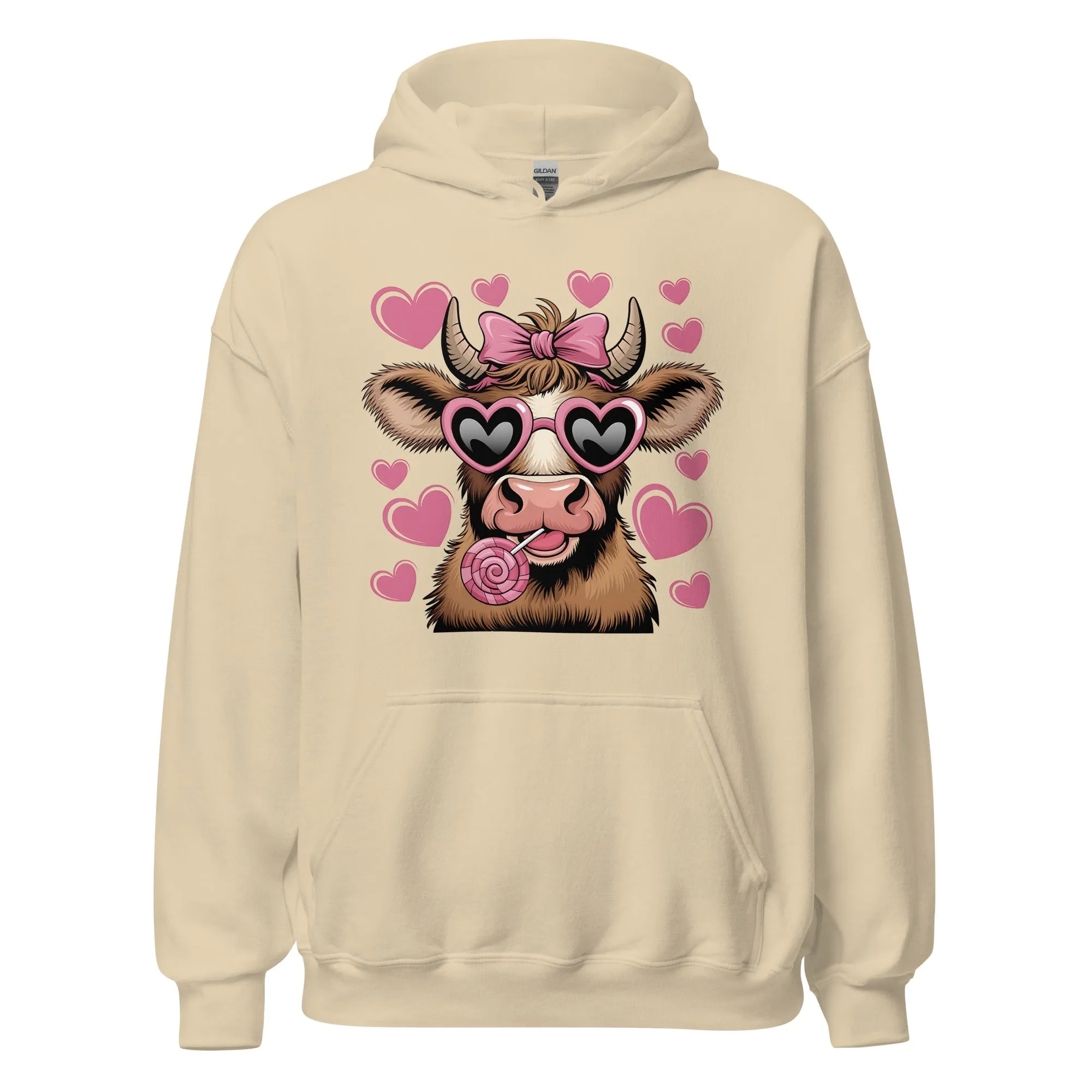 Love Highland Pink - Cozy Valentine’s Day Hoodie - Romantic Designs for 2025