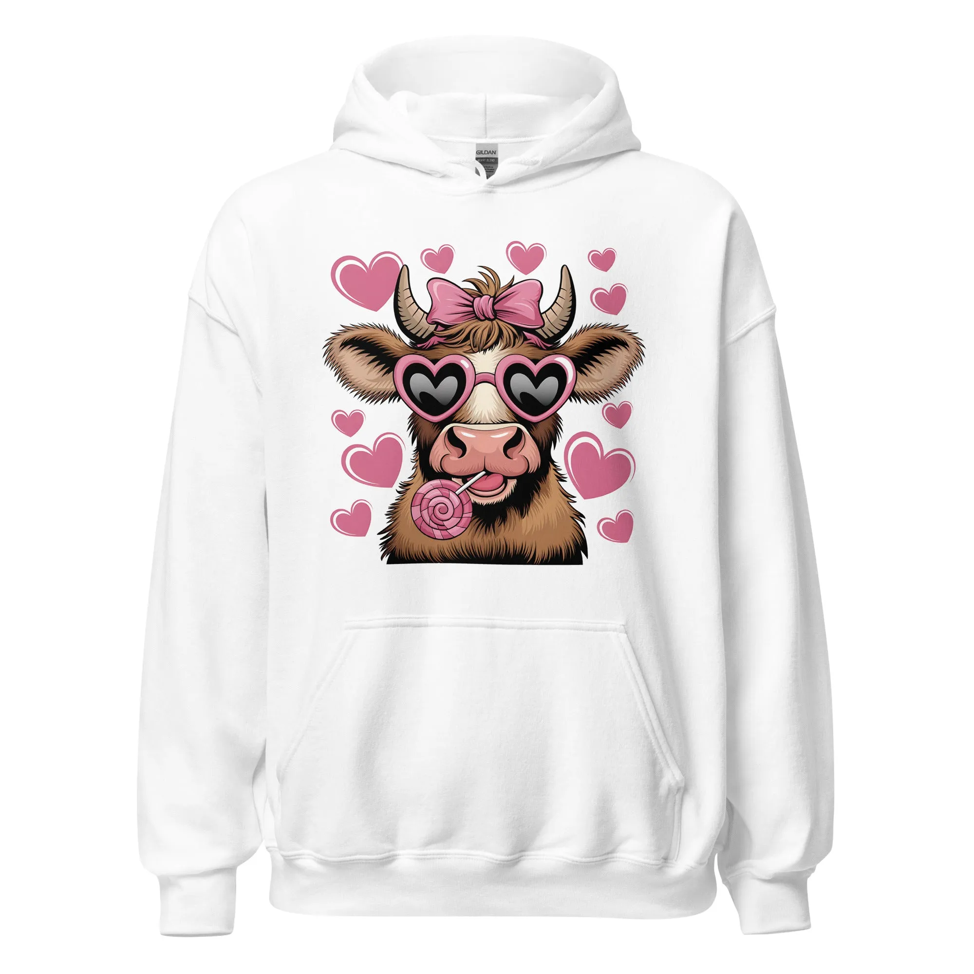 Love Highland Pink - Cozy Valentine’s Day Hoodie - Romantic Designs for 2025