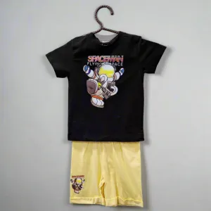 Lucido - T-Shirt & Shorts - Black - Astronaut