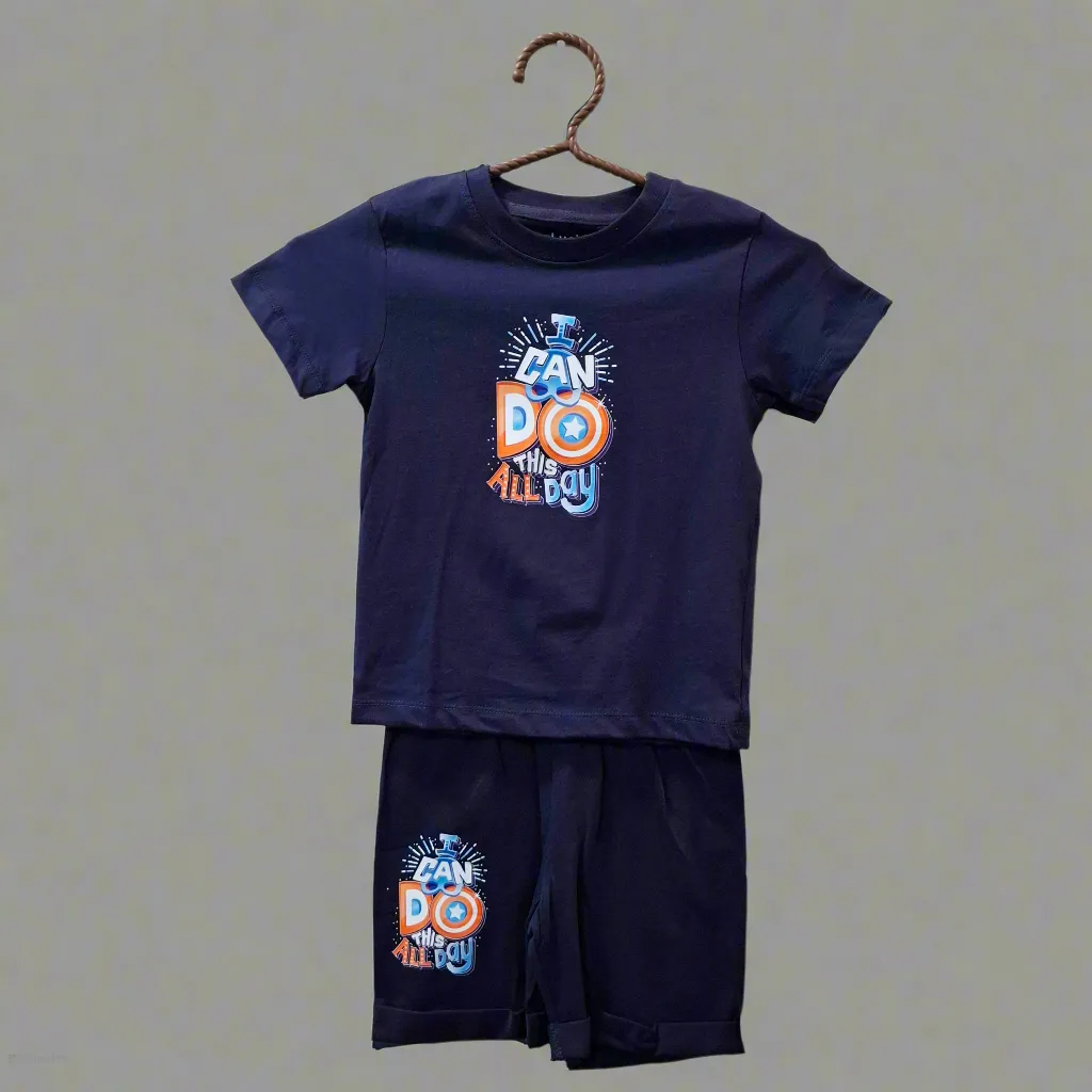 Lucido - T-Shirt & Shorts - Navy Blue - Do This