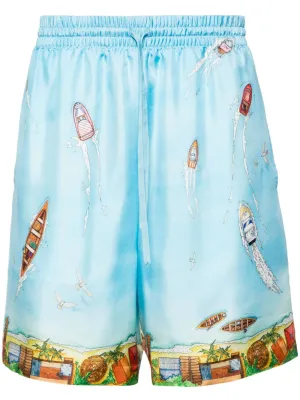 Maison Sur Piloti silk shorts
