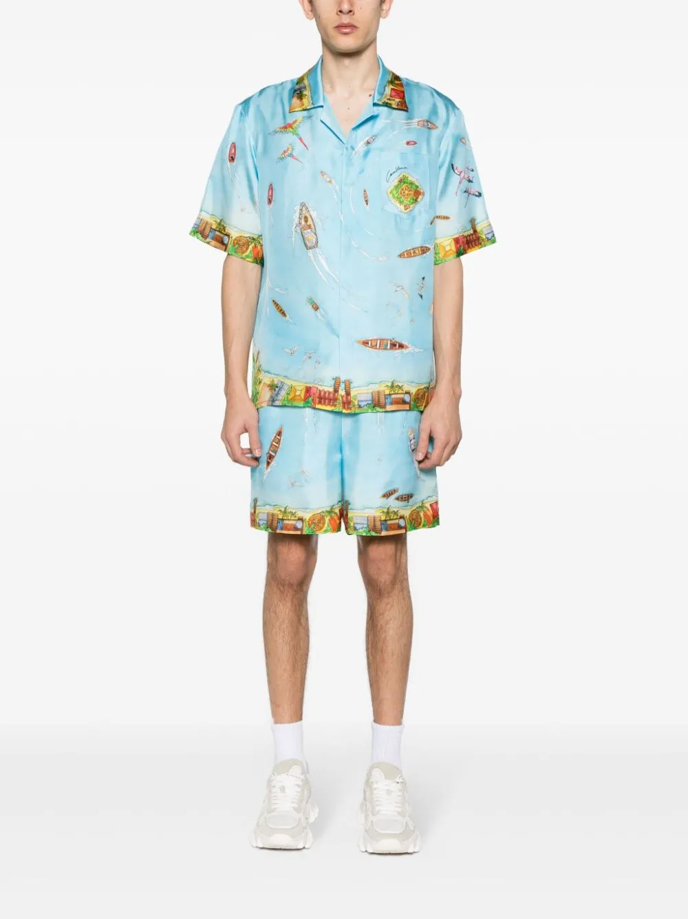Maison Sur Piloti silk shorts
