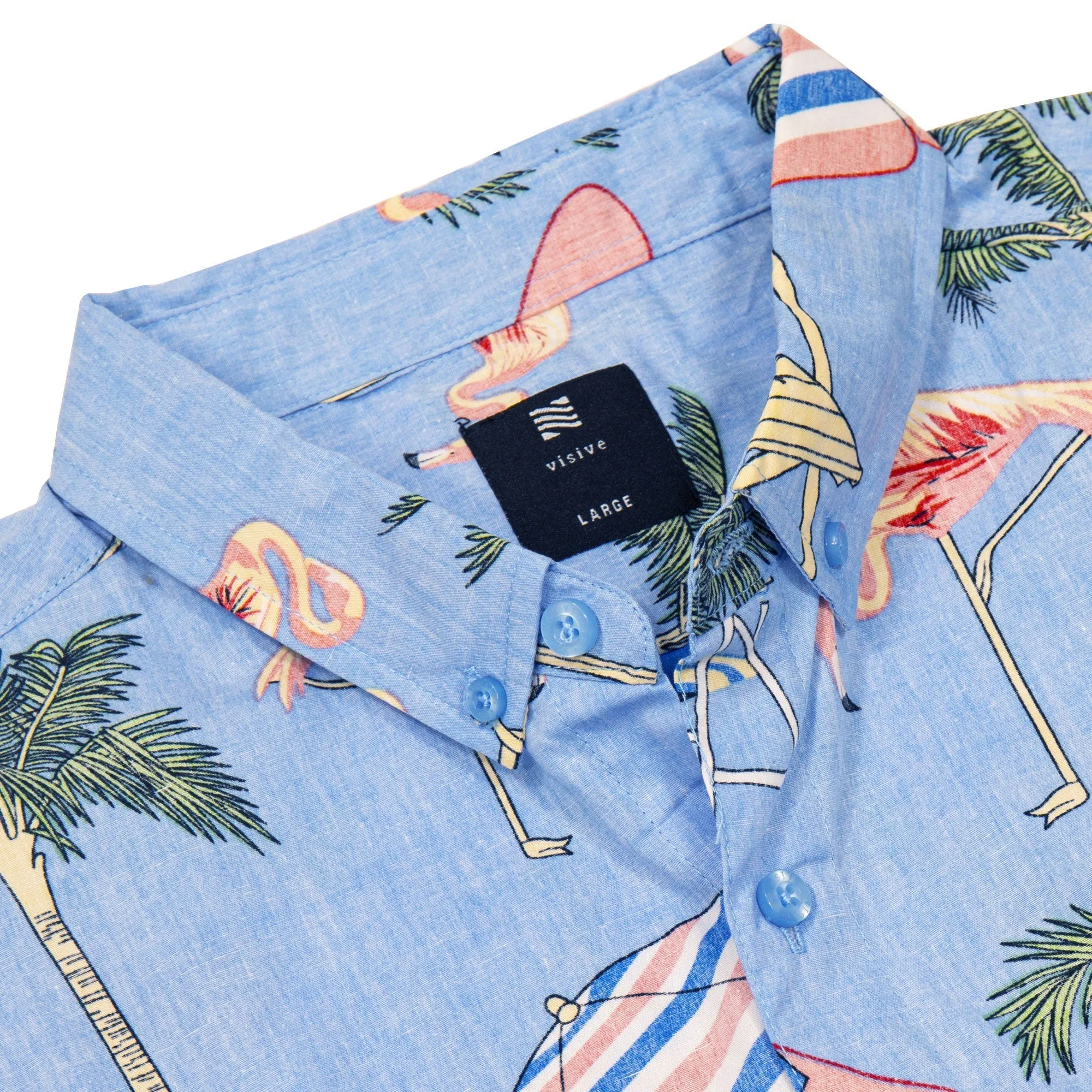 Mens Button Down Shirt - Beach Party
