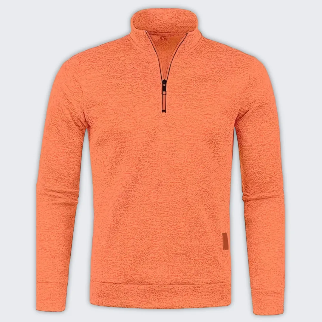 Men's Stylish Quarter-Zip Pullover - Comfortable Layering Essential